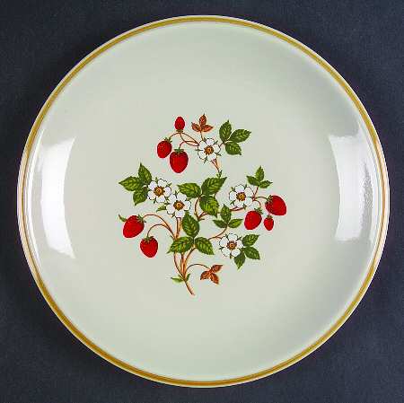 Strawberries N' Cream Bread & Butter Plate by Sheffield