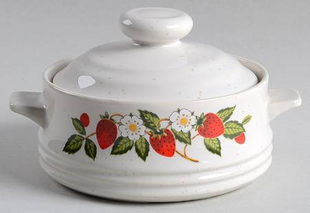Strawberries N' Cream Sugar Bowl & Lid