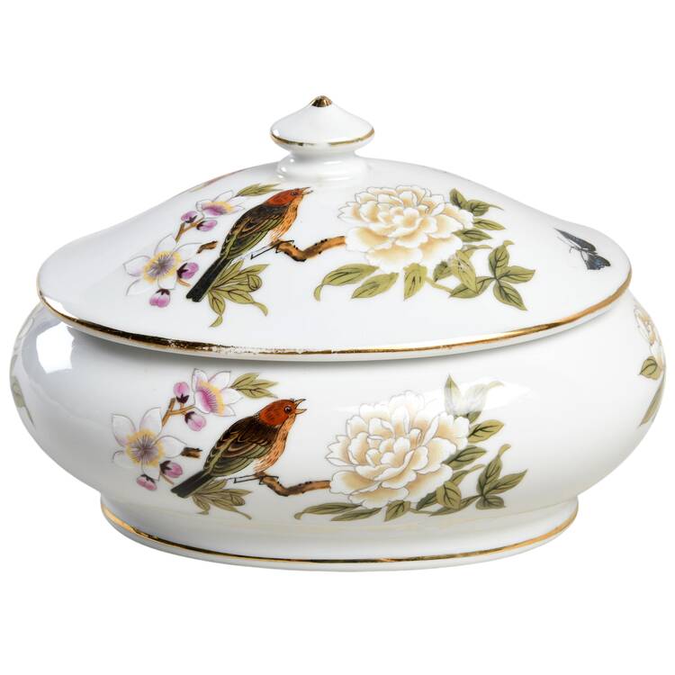 Chinese Garden (Fine China) Candy Box & Lid