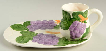 Fruit Du Jour Snack Plate & Cup Set by Shafford