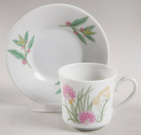 Herbs & Spices Flat Demitasse Cup & Saucer Set