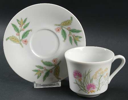 Herbs & Spices Flat Cup & Saucer Set