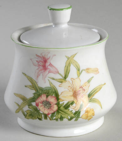 Jade Lily Sugar Bowl & Lid