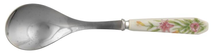 Jade Lily Salad Serving Spoon with Stainless Bowl