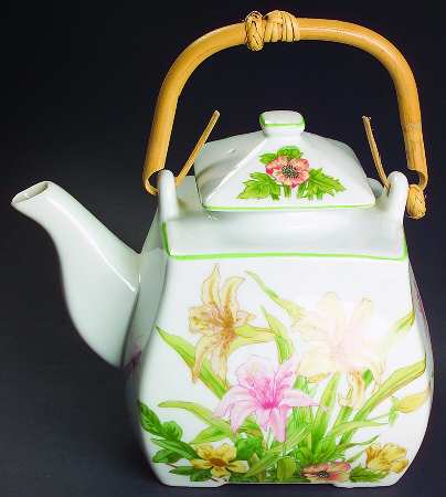 Jade Lily Teapot & Lid