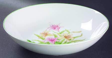 Jade Lily 9" Round Vegetable Bowl