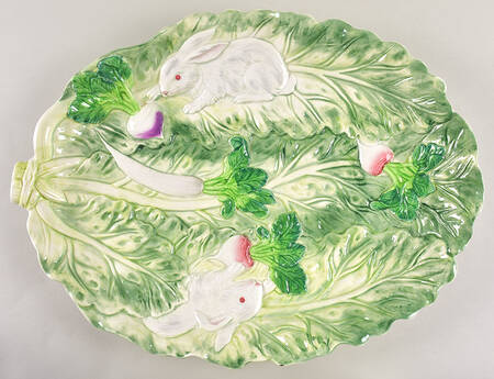 Rabbit Patch 20" Oval Serving Platter