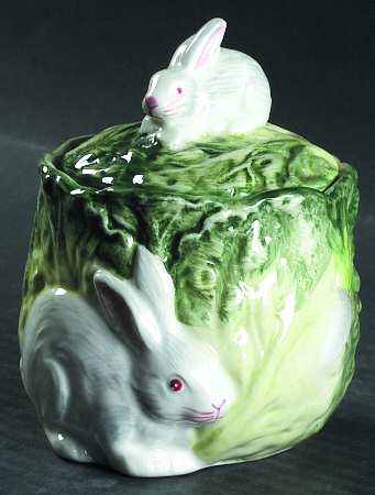 Rabbit Patch Sugar Bowl & Lid by Shafford