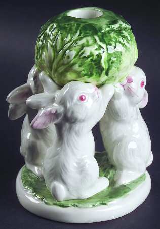 Rabbit Patch Single Light Candlestick