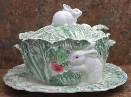 Rabbit Patch Tureen & Lid w/Ladle & Underplate