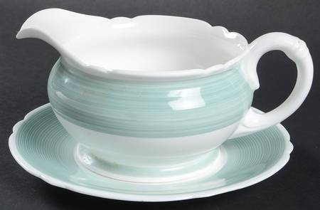 13706-G (Green) Gravy Boat & Underplate