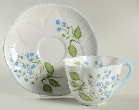 American Brooklime Flat Cup & Saucer Set