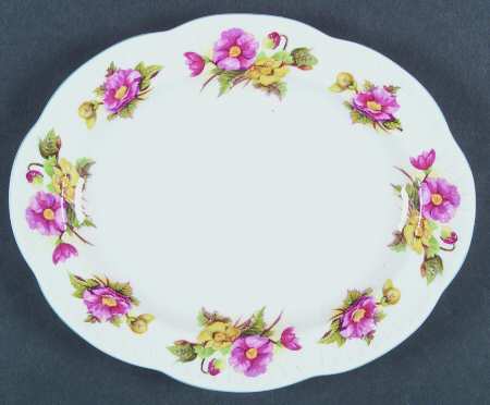 Begonia (Dainty Shape) 10" Oval Serving Platter