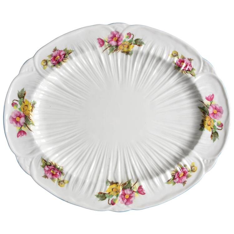 Begonia (Oleander Shape) 14" Oval Serving Platter