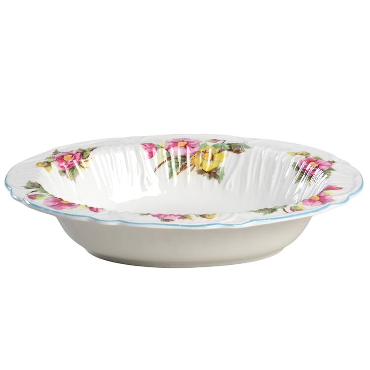 Begonia (Oleander Shape) 9" Oval Vegetable Bowl