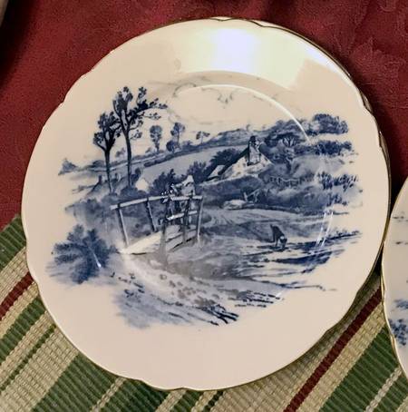 Blue Devon Salad Plate