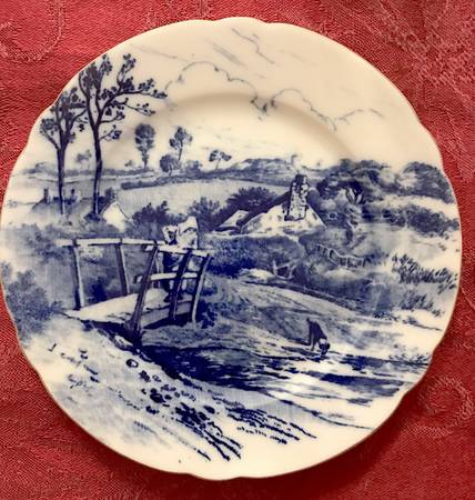 Blue Devon Bread & Butter Plate