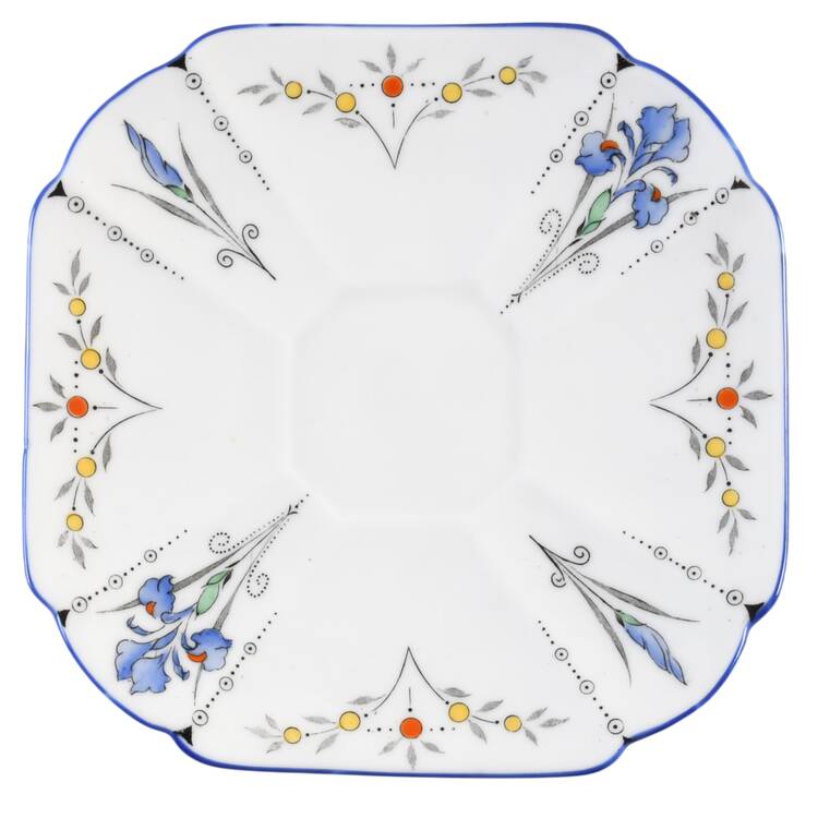 Blue Iris Saucer for Demitasse Cup