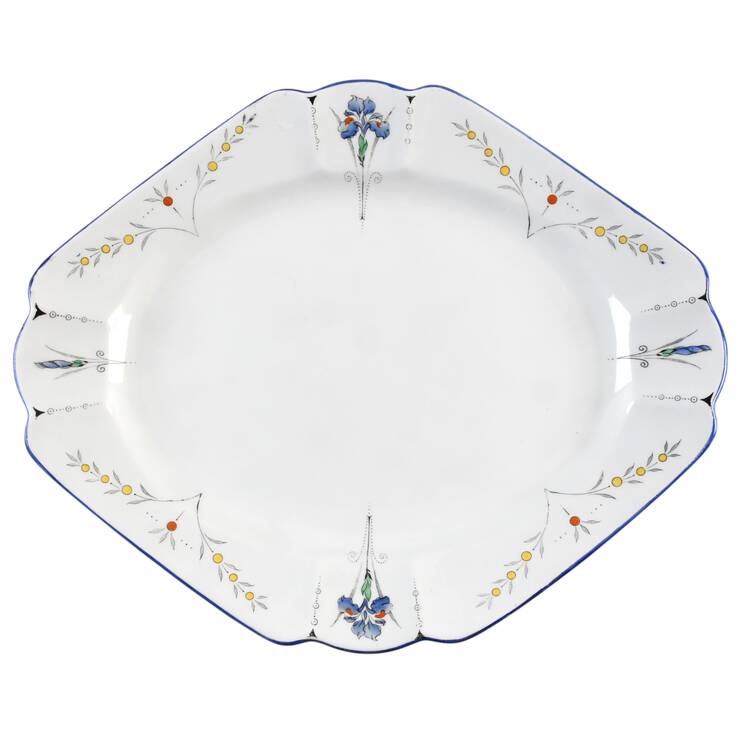 Blue Iris 11" Oval Serving Platter
