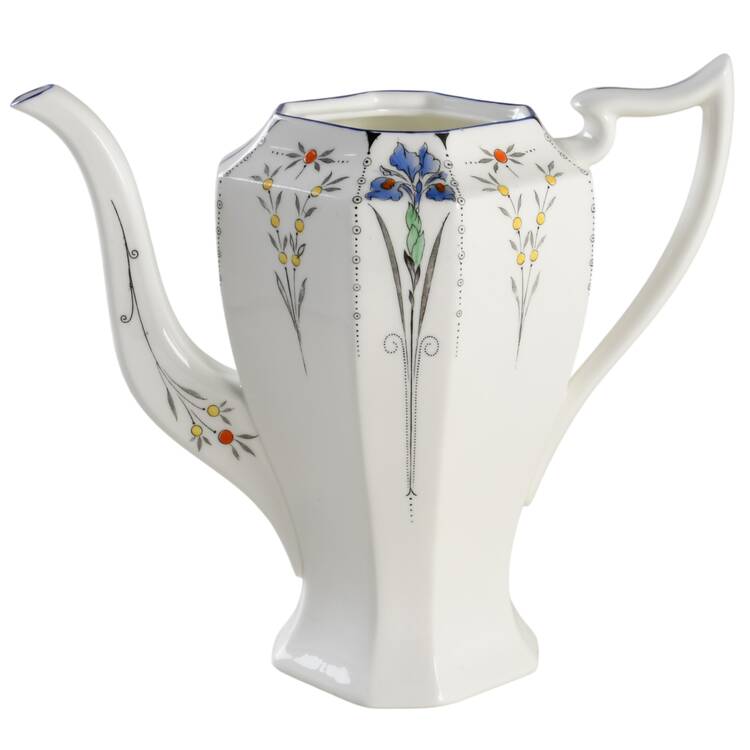 Blue Iris Coffee Pot No Lid