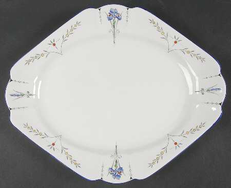 Blue Iris 12" Oval Serving Platter