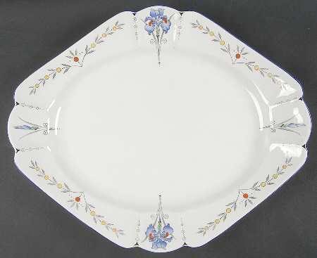 Blue Iris 15" Oval Serving Platter