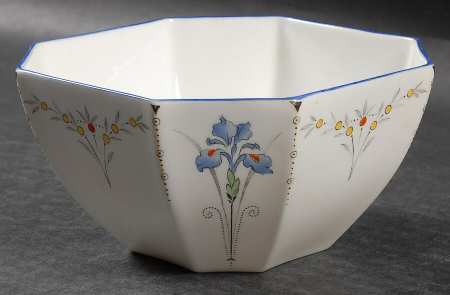 Blue Iris Open Sugar Bowl by Shelley