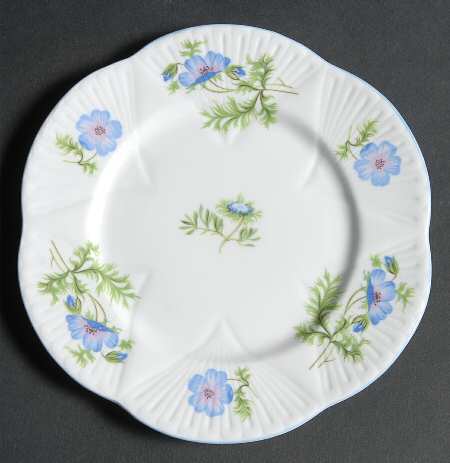 Blue Poppy (Dainty) Bread & Butter Plate