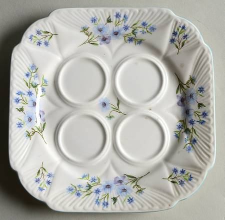 Blue Rock (Dainty Shape) Tray for Egg Cup Holder (4 Rings)