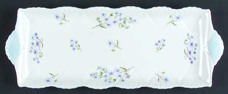 Blue Rock (Dainty Shape) Large Sandwich Tray by Shelley
