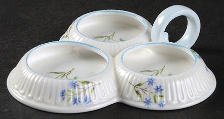 Blue Rock (Dainty Shape) Tray for Salt, Pepper & Mustard Set
