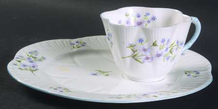 Blue Rock (Dainty Shape) Snack Plate & Cup Set
