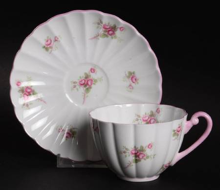 Bridal Rose (Ludlow Shape) Flat Cup & Saucer Set