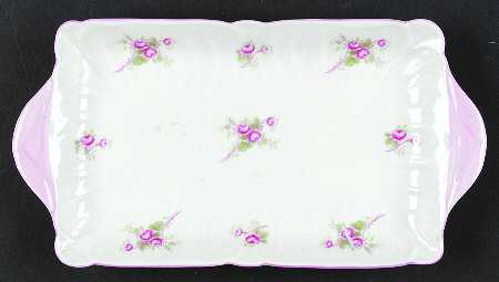 Bridal Rose (Oleander Shape) 9" Rectangular Tray