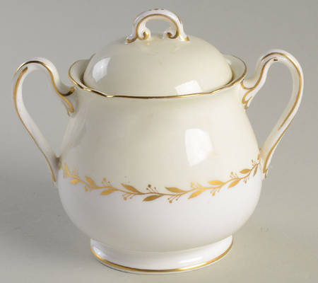 Bridal Wreath Sugar Bowl & Lid