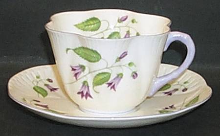 Campanula (Dainty) Flat Cup & Saucer Set