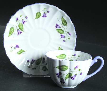 Campanula (Fluted) Flat Cup & Saucer Set