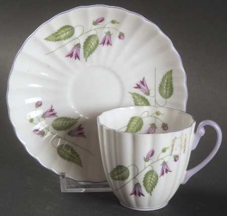 Campanula (Fluted) Flat Demitasse Cup & Saucer Set