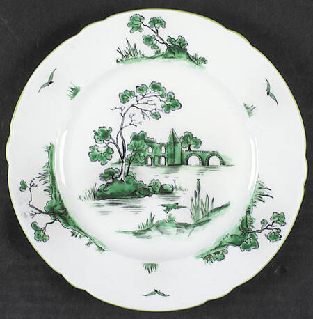 Castle Green (Green Trim) Salad Plate