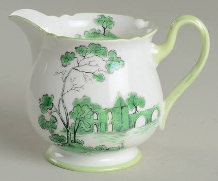 Castle Green (Green Trim) Creamer