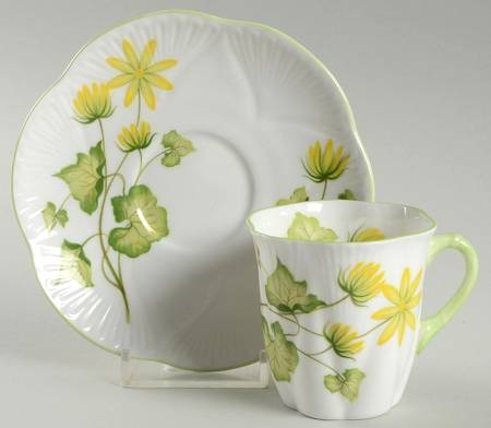 Celandine Flat Demitasse Cup & Saucer Set