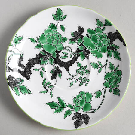 Chippendale Green Saucer for Footed Cup
