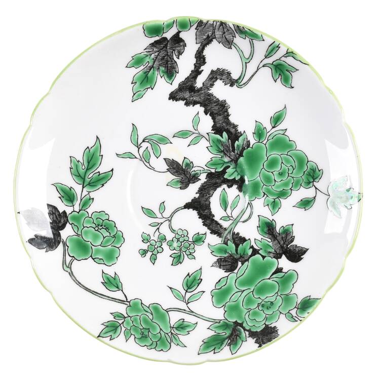 Chippendale Green Saucer for Footed Cup