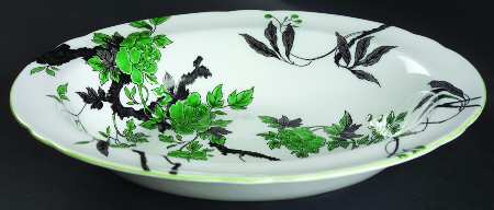 Chippendale Green 10" Oval Vegetable Bowl
