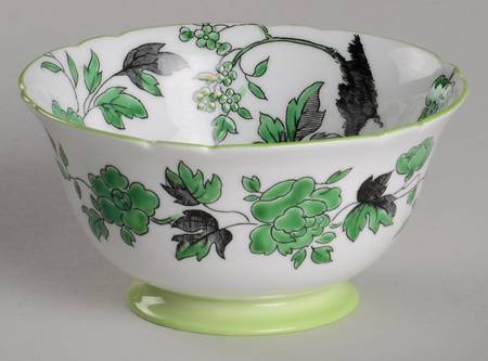 Chippendale Green Open Sugar Bowl