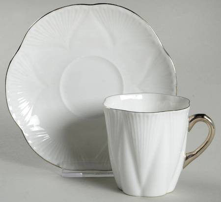 Claire De Lune Flat Demitasse Cup & Saucer Set