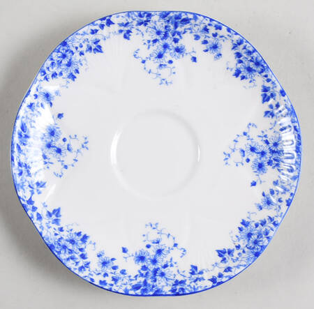 Dainty Blue Saucer for Footed Cup