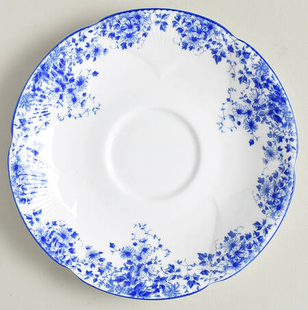 Dainty Blue Saucer for Oversized Cup