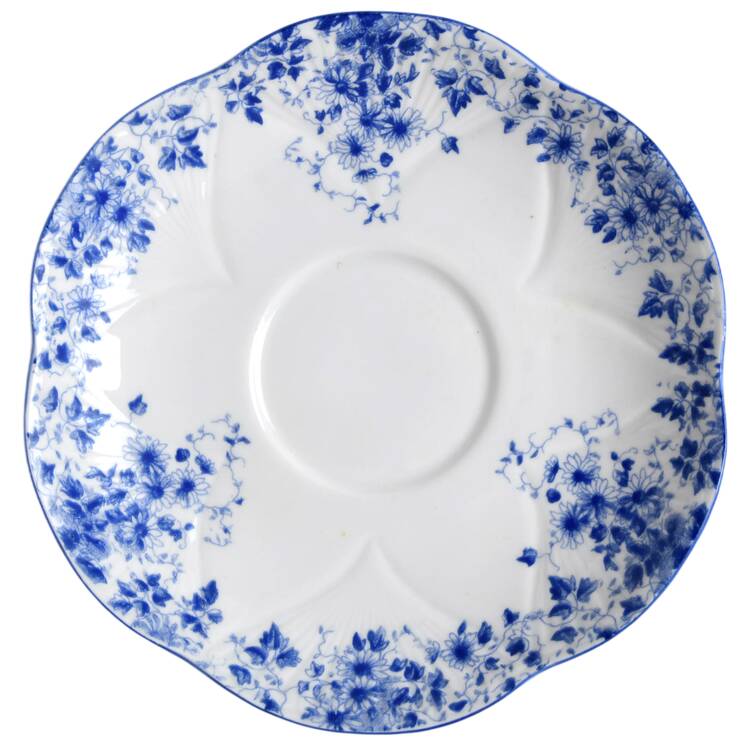 Dainty Blue Saucer for Cream Soup Bowl