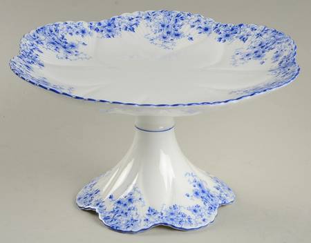 Dainty Blue 8" Diameter Pedestal Cake Stand